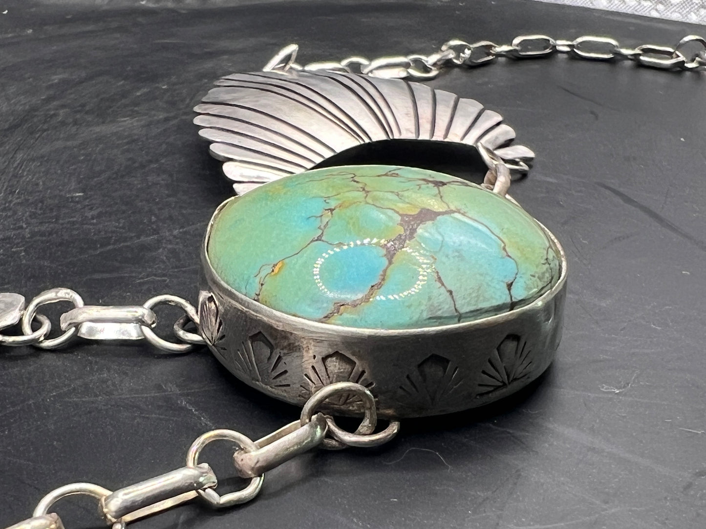 Hubei turquoise winged statement necklace