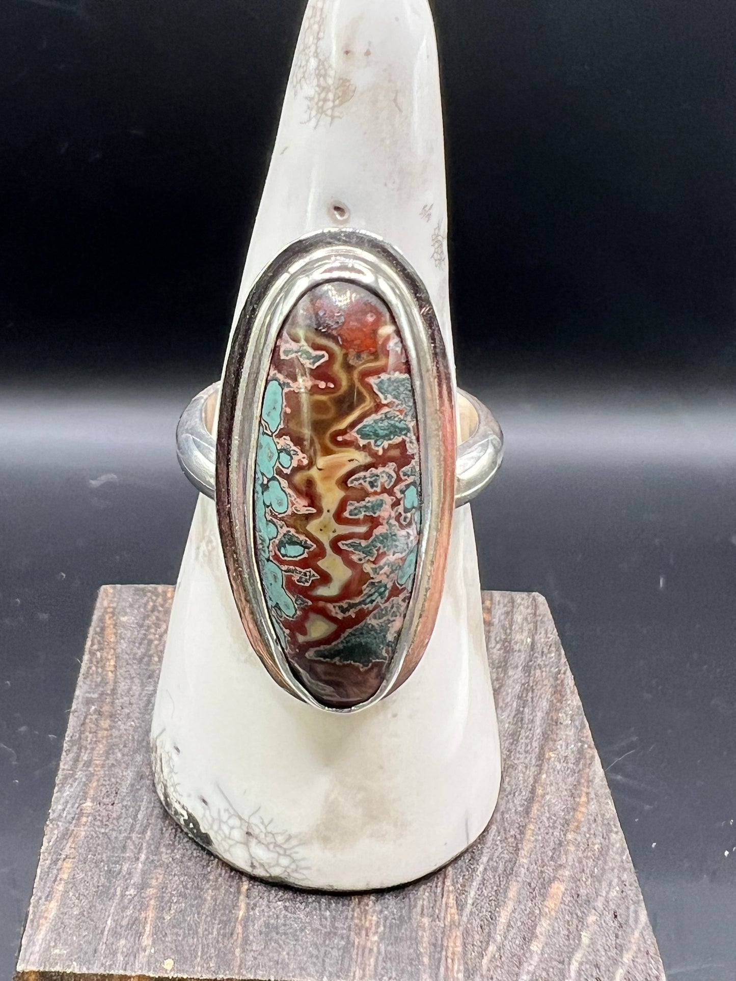 Idaho seam agate ring