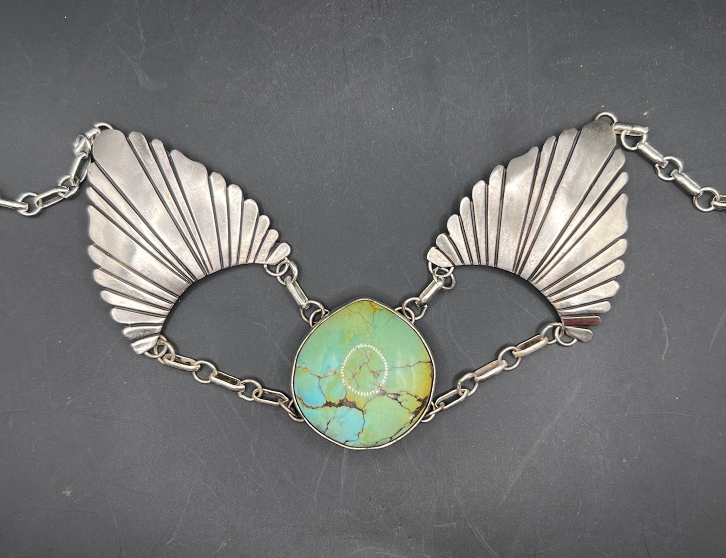 Hubei turquoise winged statement necklace